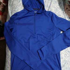 Under Armour Men's Blue Hooded 1/4 Zip Pullover Jacket Size Medium